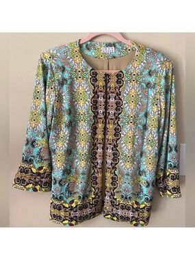 Joan Rivers Multicolor Patterned Jacket